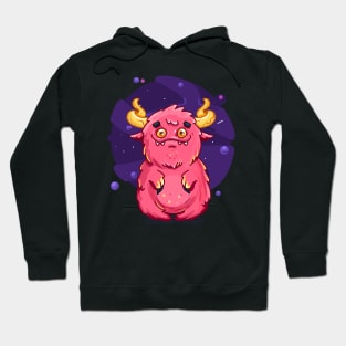 Cute Burly Friendly Pink Monster Hoodie